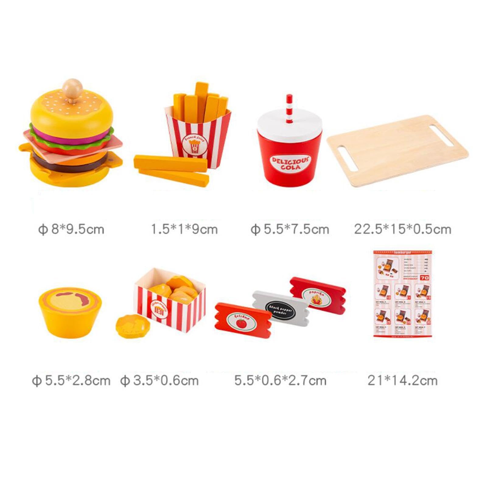 Amazon | Kokiya ハンバーガー積み上げおもちゃ DIY ごっこ遊び